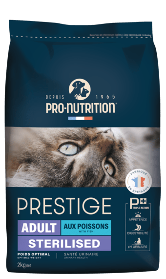 PRESTIGE CAT 8+ STERILIZED Повнораціонний сухий корм для дорослих стерилізованих кішок, кастрованих котів старше 8 років