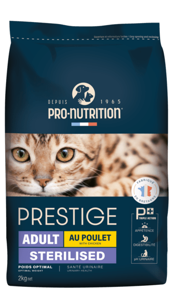 PRESTIGE CAT 8+ STERILIZED Повнораціонний сухий корм для дорослих стерилізованих кішок, кастрованих котів старше 8 років