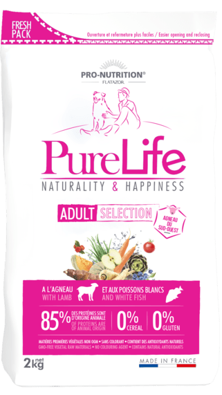 PURE LIFE ADULT 7+ з качкою та білою рибою беззерновий сухий корм для собак віком від 7 років
